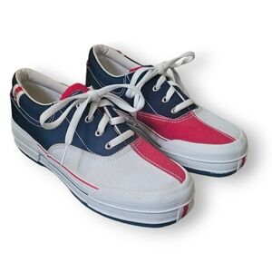 Keds Retro Blue and Red Athletic Shoes Classic Canvas Design Size 6